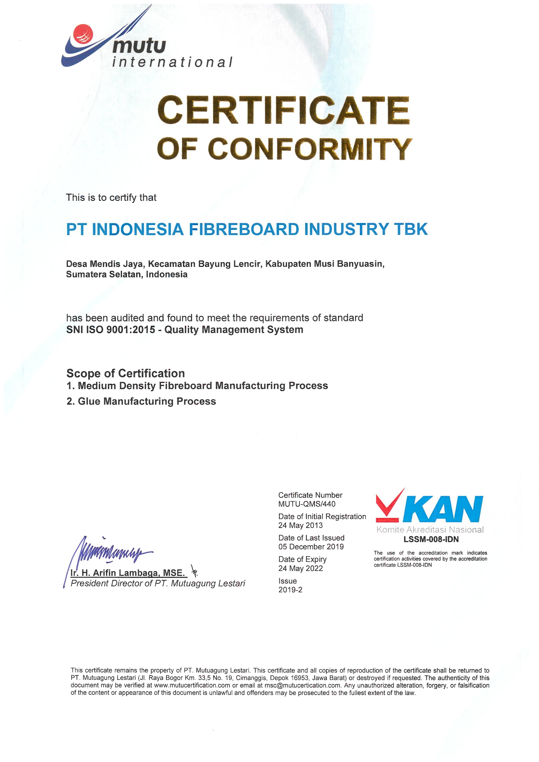 SERTIFIKASI – PT-IFI