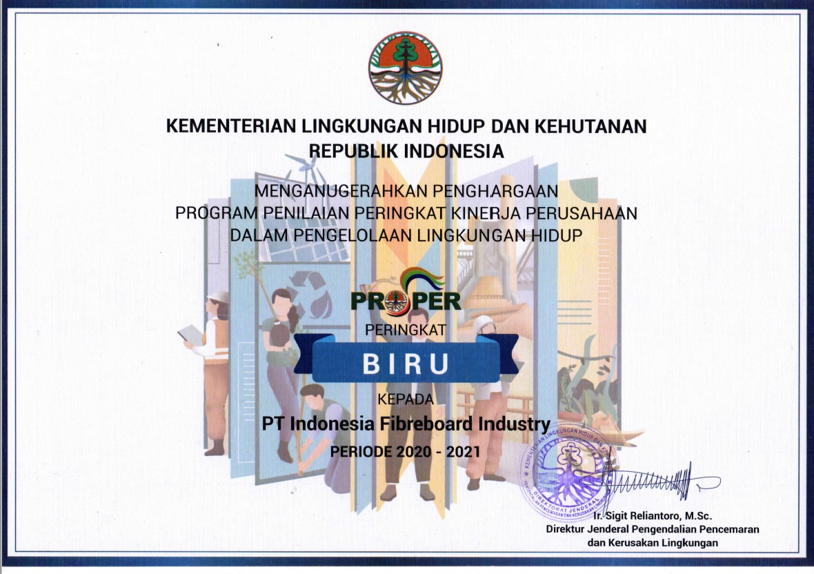 Cover Penghargaan PROPER Peringkat Biru Periode 2020-2021