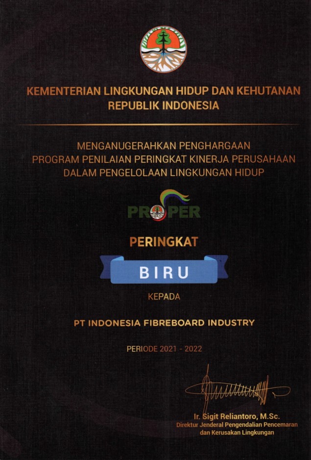 Cover Penghargaan PROPER Peringkat Biru Periode 2021-2022